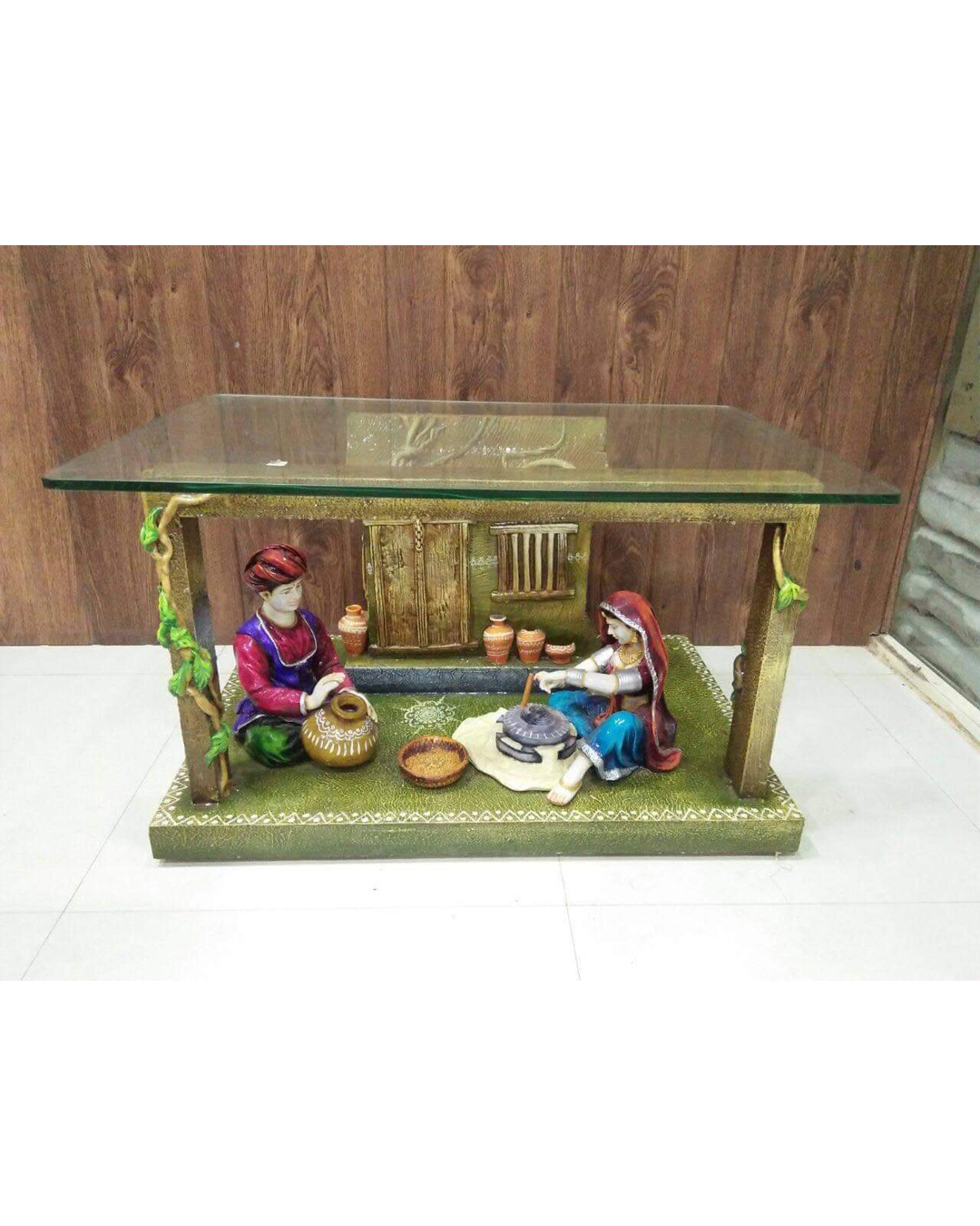 Riddhi Siddhi Art Creations - Window View Village Meeting Miniature Mural